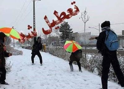 بارش سنگین برف بعضی از مدارس استان اردبیل را تعطیل کرد